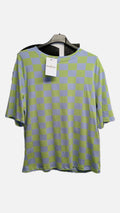 T-Shirt kariert - Grün/Blau