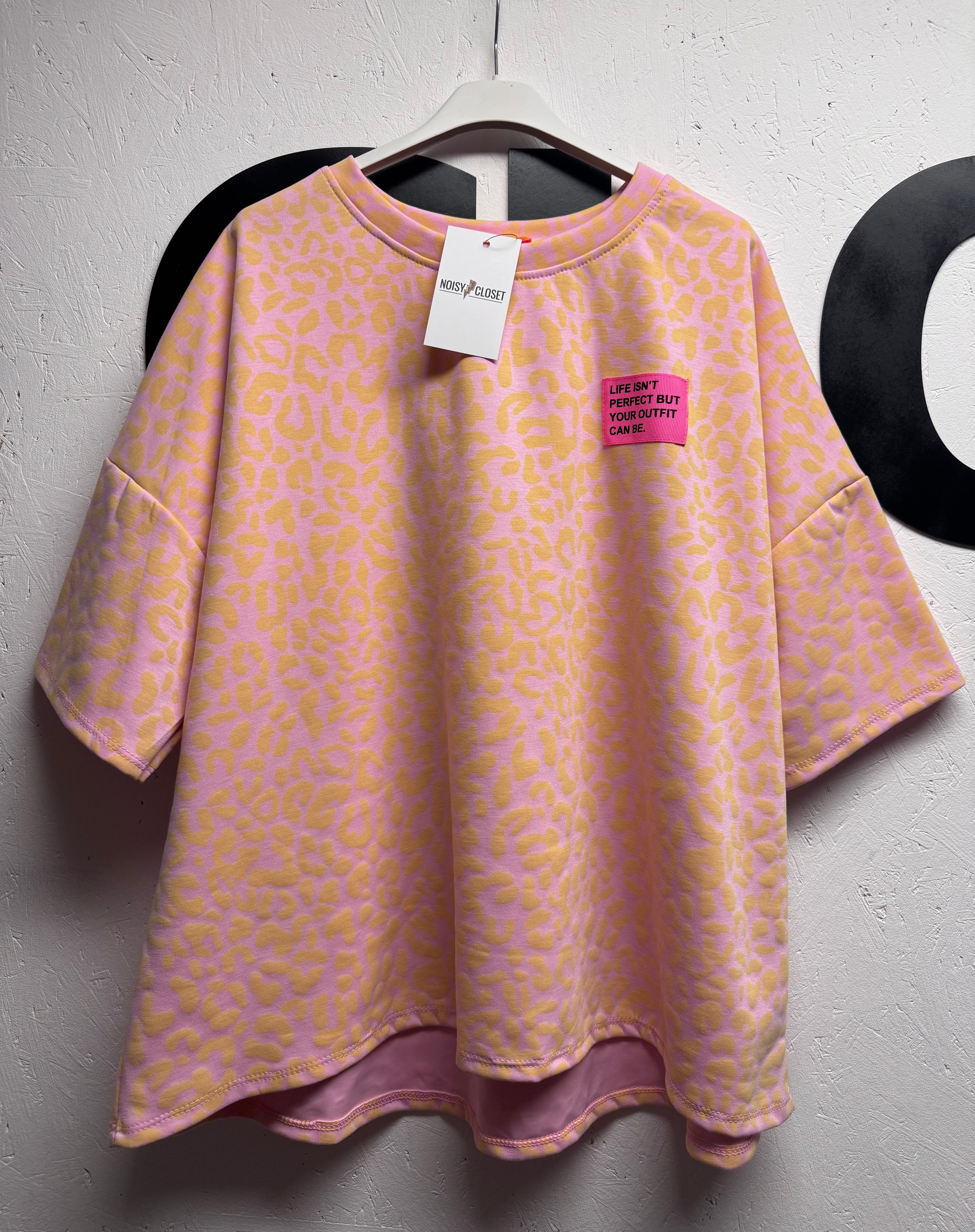 T-Shirt Leo - Rosa/Gelb