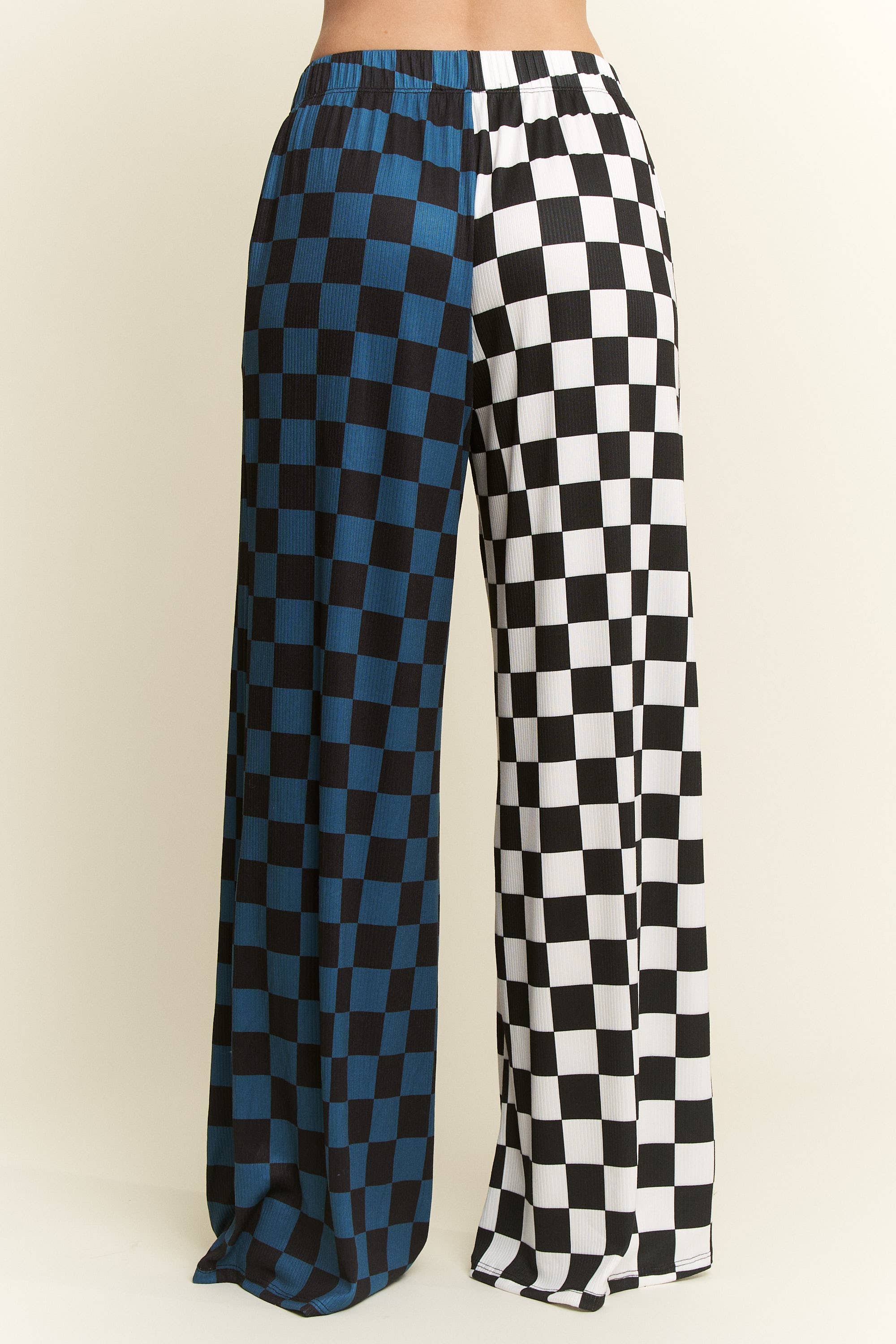 Karohose mehrfarbig: Blau/Schwarz/Weiß